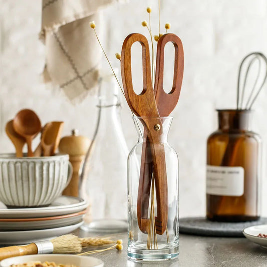 Wooden Kitchen Food Tongs