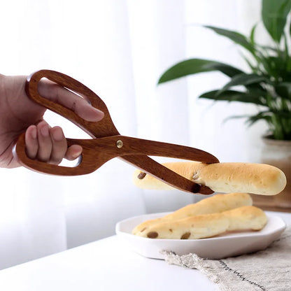 Wooden Kitchen Food Tongs