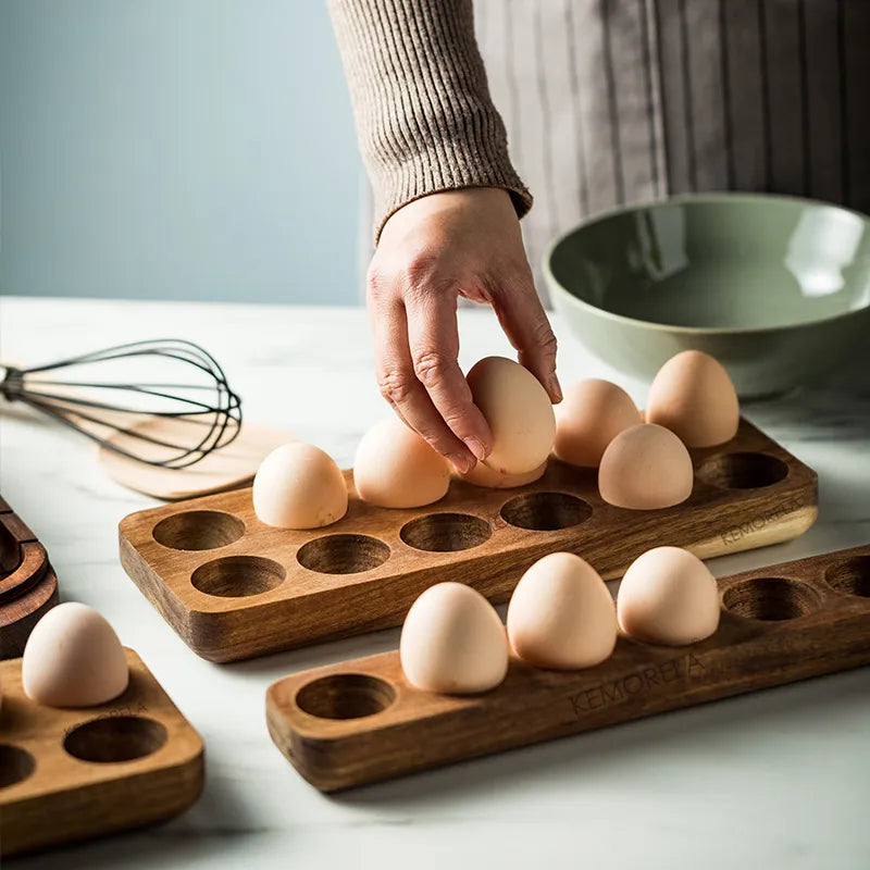 Wooden Egg Storage Box Eggs Tray