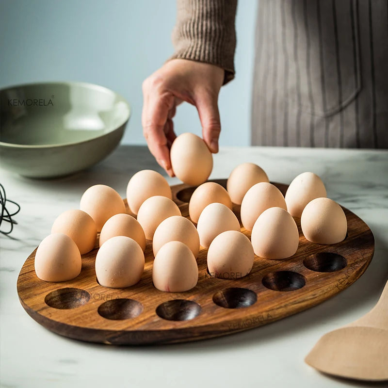 Wooden Egg Storage Box Eggs Tray